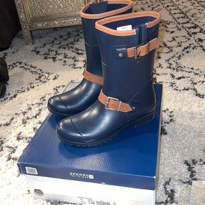 Sperry Top-Sider Walker Fog Rain Boot Navy Size 7